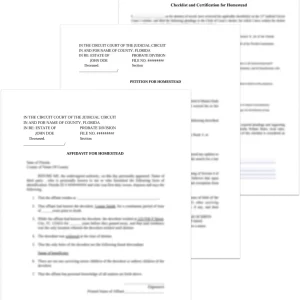 Included Documents - Affidavit For Homestead