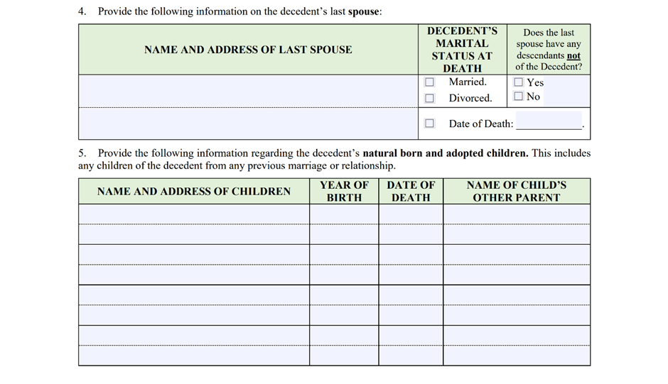 quick florida inheritence document