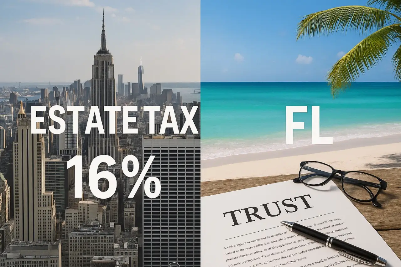 New York vs Florida dynasty trust comparison visual