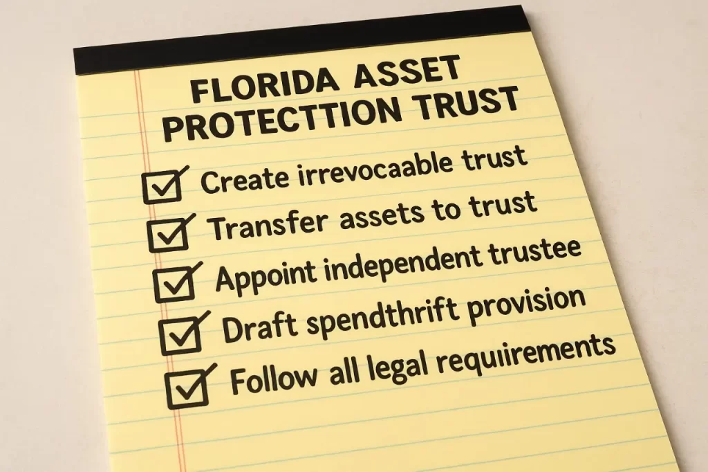 Steps to create a Florida asset protection trust for legal security